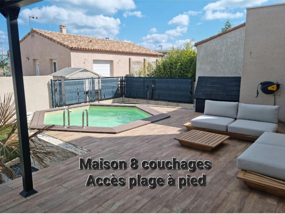 Maison 8 Couchages Clim, Plage A Pied, Petite Piscine 拉诺维勒港 外观 照片